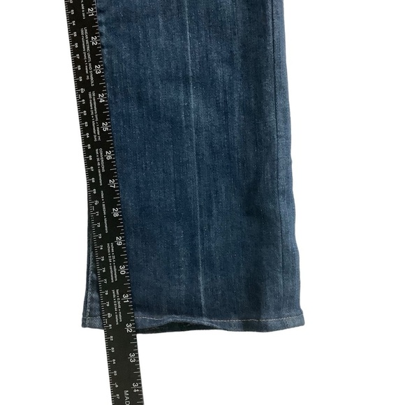 Paige Jeans Sz 26 Laurel Canyon Low-rise Bootcut Blue Embroidered Pockets - Picture 7 of 9